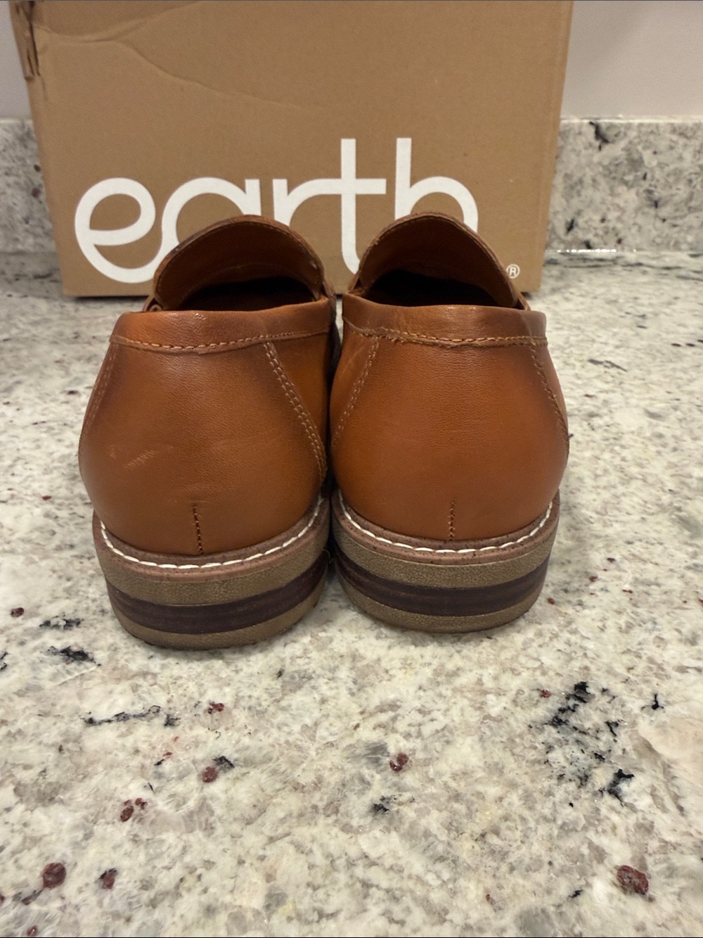 Earth Tan Leather Penny Loafers for Men - Picture 3 of 9